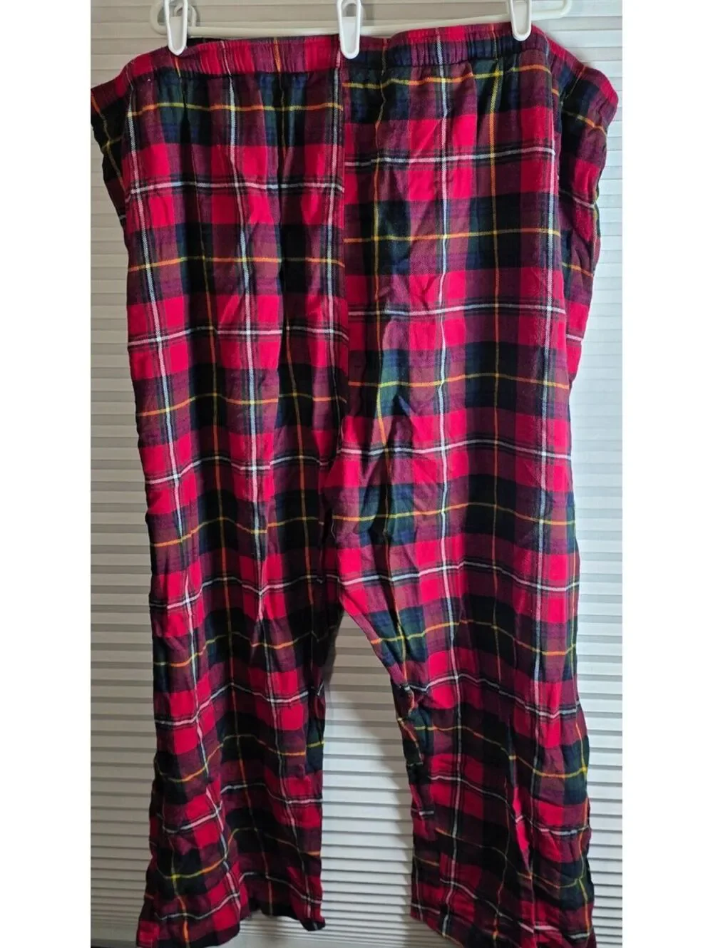 Polo Ralph Lauren Big Mens Soft Plaid Flannel Pajama Pants Plus Size 4X Red Blk
